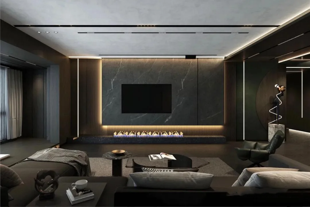 Lighting Hidden Under The TV Cabinet