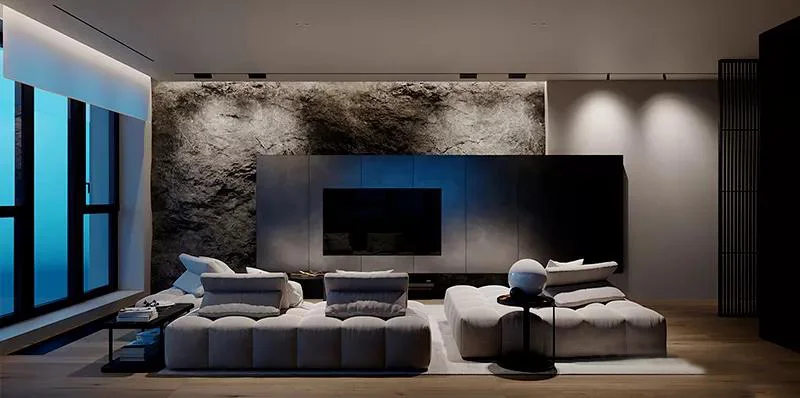TV screen lighting design