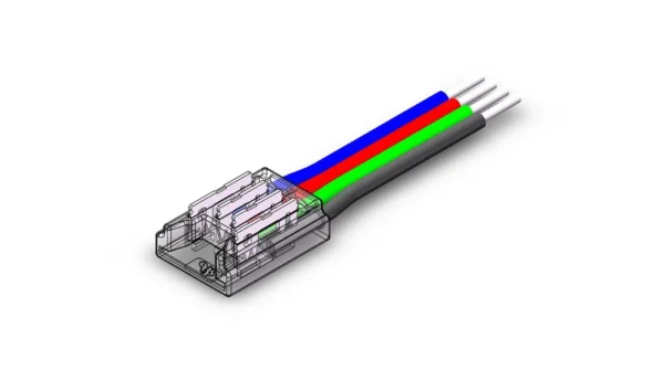 Smd Led Conection 17# SMD LED Strip Lights connector 8mm 4pin strip to wire ...