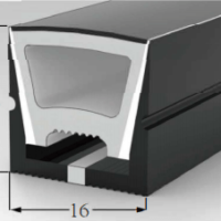 TV1616H-2 Silicone LED Channel System TV1616H