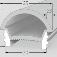TV2018U-2 Silicone LED Channel System TV2018U