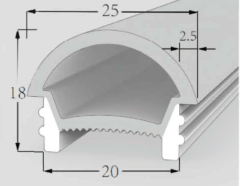 Silicone LED Channel System TV2018U