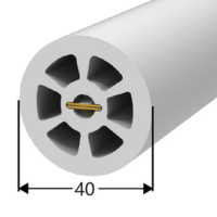 D22mm and D40mm silicone led channel system