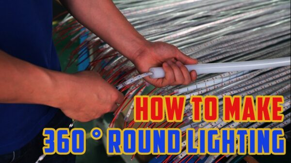 How to make 360 degree round waterproof lighting